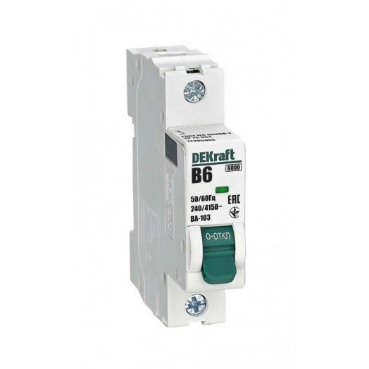 Выключатель автоматический модульный 1п B 6А 6кА ВА-103 SchE 12205DEK