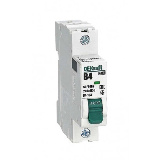 Выключатель автоматический модульный 1п B 4А 6кА ВА-103 SchE 12203DEK
