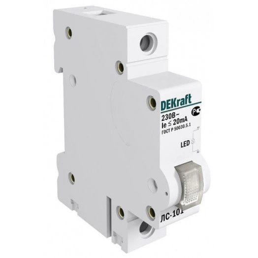 Лампа сигнальная на DIN-рейку 1p бел. LED SchE 18010DEK