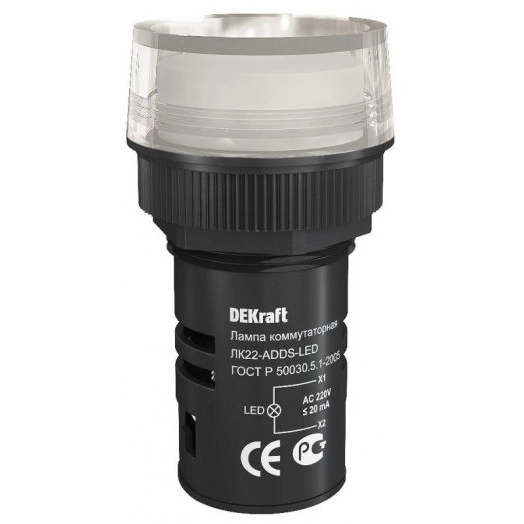 Лампа коммутационная LED ADDS ЛК-22 d22мм 220В бел. SchE 25001DEK