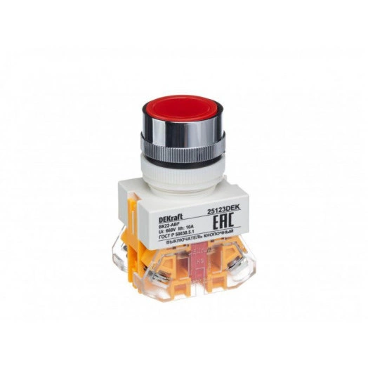 Выключатель кнопочный ABF ВК-22 d22мм 220В с фиксацией красн. SchE 25123DEK