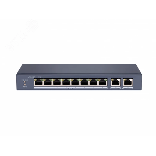Коммутатор неуправляемый сетевой 8 портов RJ45 PoE, 1хUplink, 1хSFP DS-S1008GP
