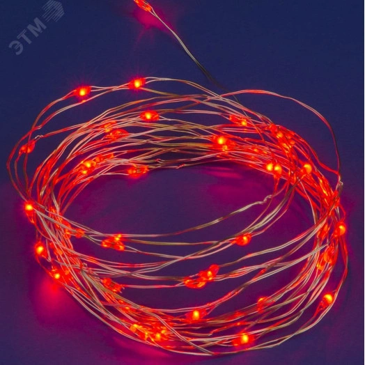 Гирлянда светодиодная 10м 100 светодиодов RGB свет Пульт ДУ (в/к) Провод прозрачный ULD-S1000-100/DTA/RC RGB IP44