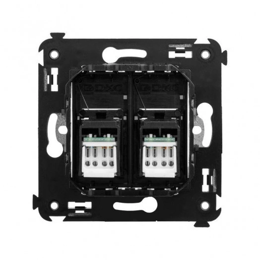 Розетка компьютерная 2-м СП Avanti "Черный матовый" RJ45 кат.6 DKC 4412294