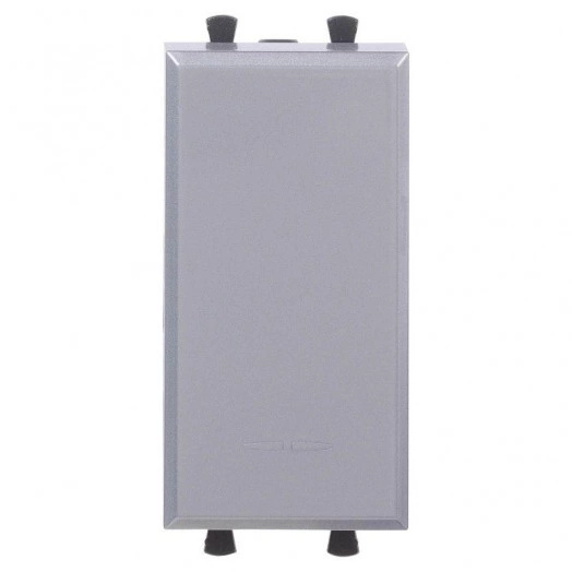 Выключатель модульный 1-кл. 1мод. Avanti "Закаленная сталь" 16А сер. DKC 4404101