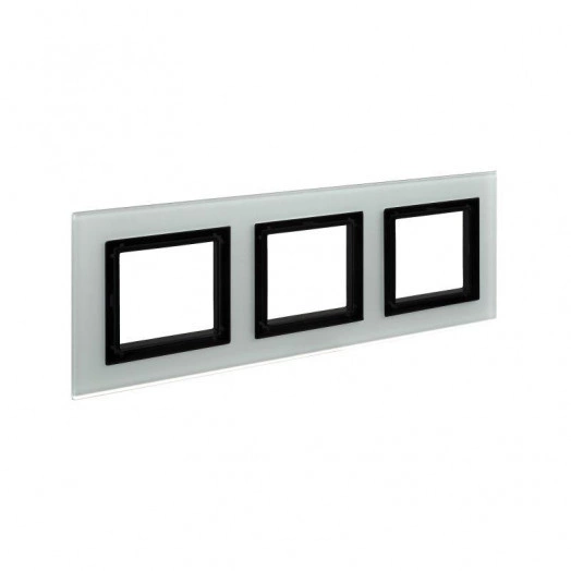 Рамка 6мод. Avanti натуральное стекло светло сер. DKC 4404826