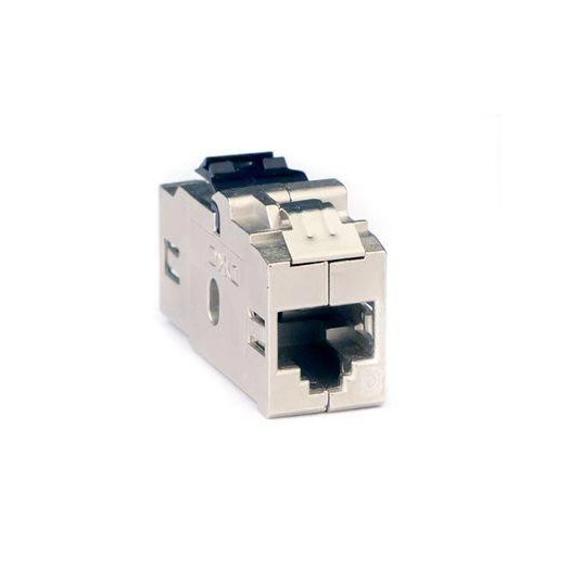 Модуль Keystone RJ45 кат.6 проходной экранированный серебр. DKC RNK6FESL