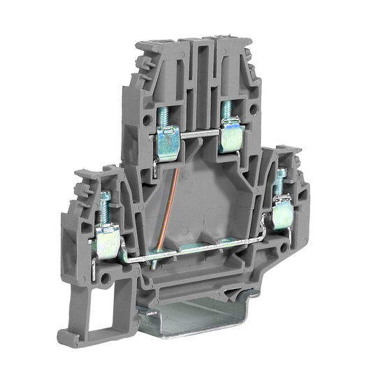 Клемма DBC.4/CI/GR проходная 4кв.мм 2 уровня перемкнуты винт. DKC ZDB417GR