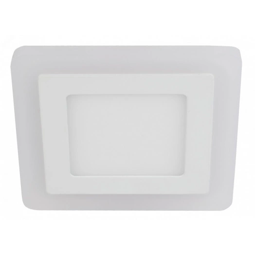 LED 4-9 BL Точечные светильники ЭРА светодиодный квадратный c cиней подсветкой LED 9W  540LM 220V 4000K