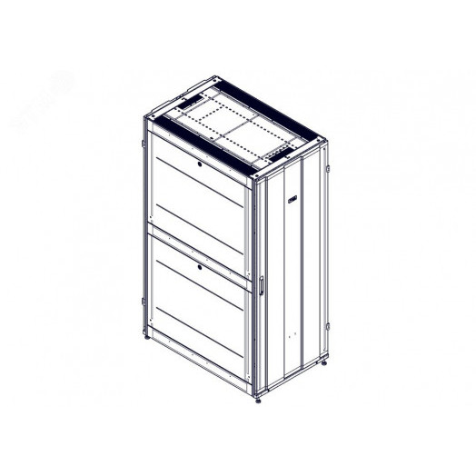 Шкаф Uniprom. 42U-750/1200. боковые панели 4шт. черный