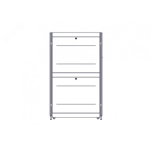 Шкаф Uniprom. 42U-750/1200. боковые панели 4шт. черный