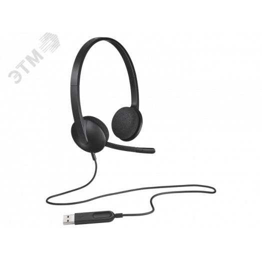 Гарнитура проводная, накладная H340, USB-A, черный