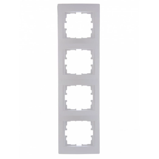 KARINA Рамка 4-ая вертикальная б/вст жемчужно-белый перламутр (10шт/120шт)