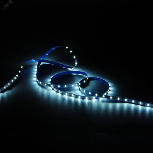 Лента светодиодная LED 2835/60-SMD 4,8 Вт/м 170 Лм/м 6000К холодный IP20 12 В DC 8 мм (катушка 5 м ZIP bag) Elementary Gauss