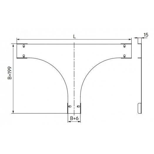 Крышка на ответвитель DPT Т-образный горизонтальный 35х500, в комплекте с крепежными элементами и соединительными пластинами, необходимыми для монтажа