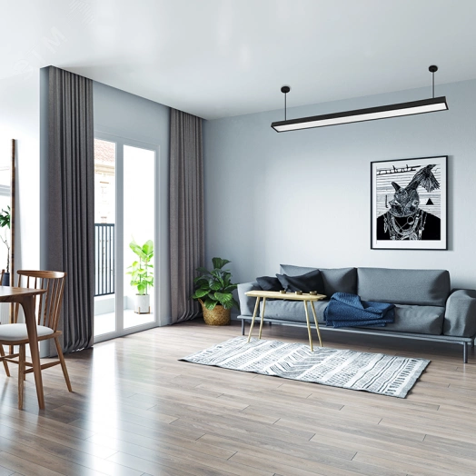 Светильник светодиодный ДПО-24вт 4000K 1950Лм IP40 черный