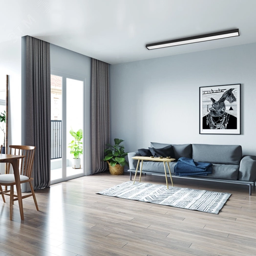 Светильник светодиодный ДПО-24вт 4000K 1950Лм IP40 черный