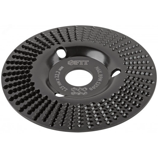 Диск обдирочный по дереву, наклонный, посадочный диаметр 22,2 мм, 125 мм, средняя насечка