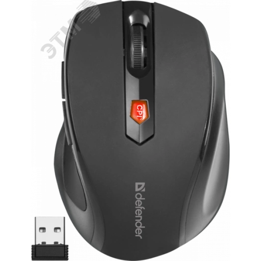 Мышь беспроводная Ultra мм-315 800-1600 dpi, 6 кнопок, черный