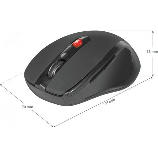 Мышь беспроводная Ultra мм-315 800-1600 dpi, 6 кнопок, черный