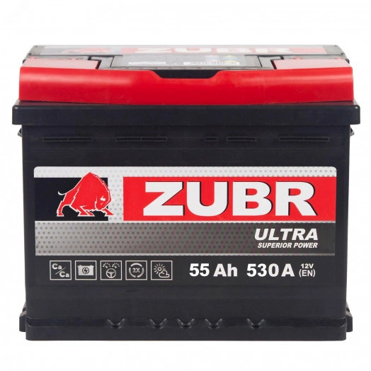 Аккумулятор автомобильный ZUBR Ultra 55Ah L+