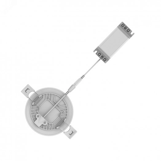 Светильник светодиодный ДВО 9 Вт 4000К 900 лм 85-265В IP20 D90х27мм монт d71мм Пластик безрамочный Frameless Gauss