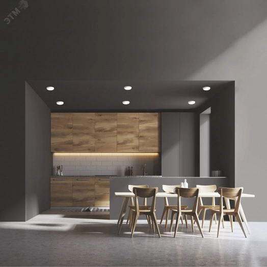 Светильник светодиодный ДВО 9 Вт 4000К 900 лм 85-265В IP20 D90х27мм монт d71мм Пластик безрамочный Frameless Gauss