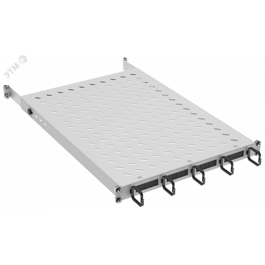 Полка стационарная ITK by ZPAS 19'' 1U с кабельны м органайзером и щеточным вводом нагрузка до 120кг 850мм серая