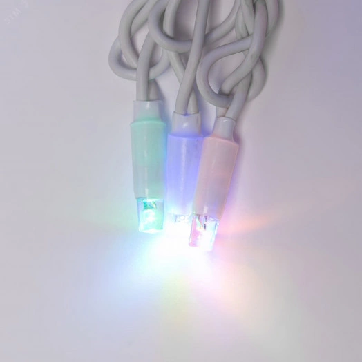 Гирлянда светодиодная со статическим свечением 10м Соединяемая 120 светодиодов Разноцветный свет Провод белый ULD-S1000-120/SWK MULTI IP67