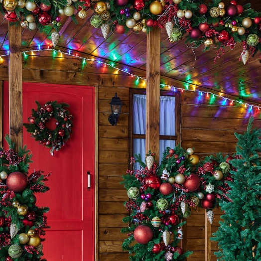 Гирлянда светодиодная со статическим свечением 10м Соединяемая 120 светодиодов Разноцветный свет Провод белый ULD-S1000-120/SWK MULTI IP67