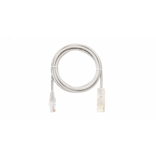 Патч-корд U/UTP 2 пары Cat 5 110-RJ45/8P8C Ethernet 7х0192мм LSZH серый 3м