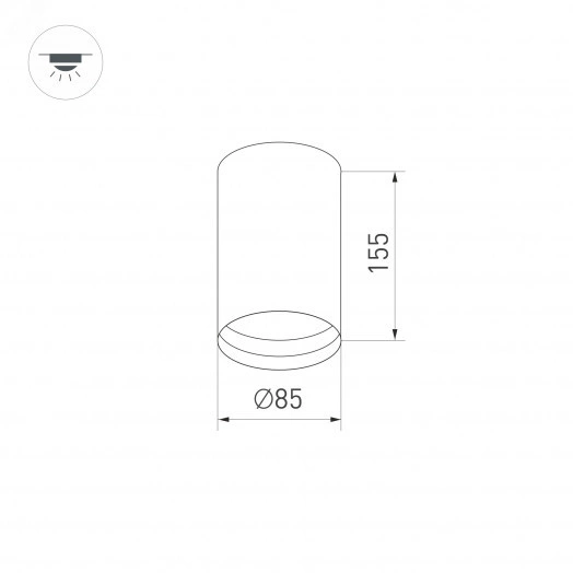 Светильник накладной SP-POLO-R85-1-15W Day White 40deg (White, White Ring) (Arlight, IP20 Металл, 3 года)