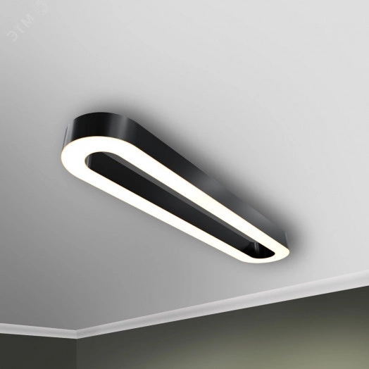 Светильник светодиодный RVE-LBX-HOLE-LARGO-2600-N (Овал с отв. 2600х350х100мм S80мм 136Вт Накладной 4000К Белый)