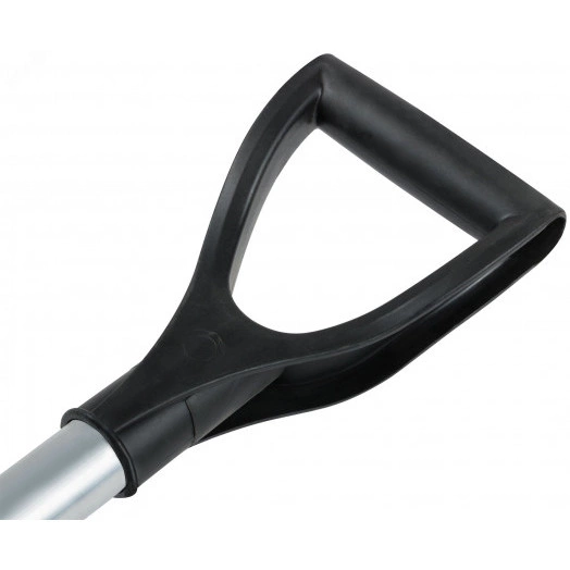 Лопата для уборки снега авто ''Снежинка'' пластиковая, укороченный алюм. черенок 365x380x850 мм