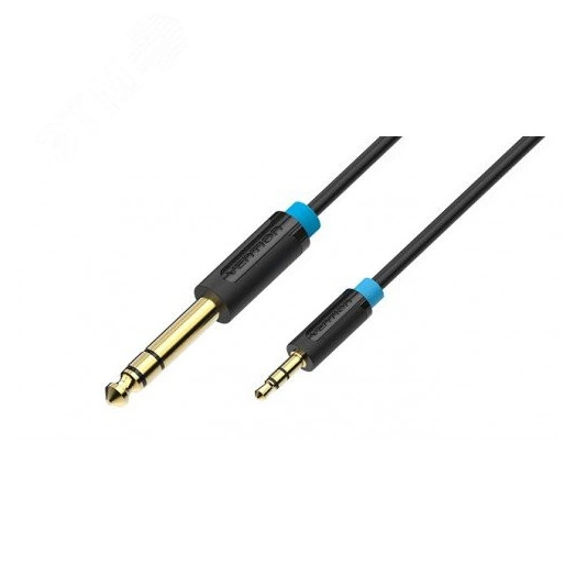 Аудио кабель Jack 6.5 мм M на Jack 3.5 мм M, 2 м.