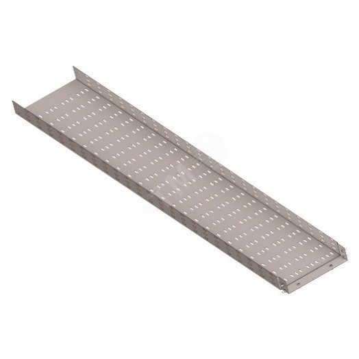 Лоток монтажный цельный перфорированный ЛМЦ200х100х2000 УТ1,5, оцинкованный лист(толщина покрытия 10...18мкм), S1,0