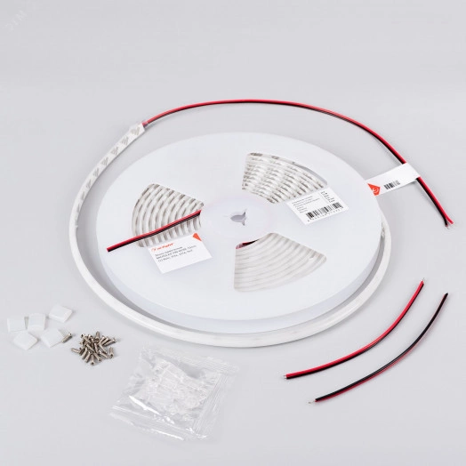 Лента герметичная MICROLED-PW-M288-10mm 24V White6000 (12 W/m, IP66, 2216, 5m) (Arlight, 5 лет)