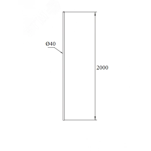 Мачта активного молниеприемника 2,0 м