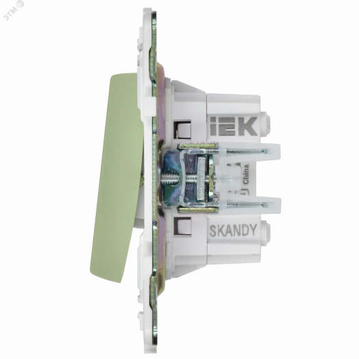 SKANDY Выключатель 2-клавишный перекрестный 10А SK-V06G мятный IEK