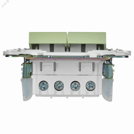 SKANDY Выключатель 2-клавишный перекрестный 10А SK-V06G мятный IEK
