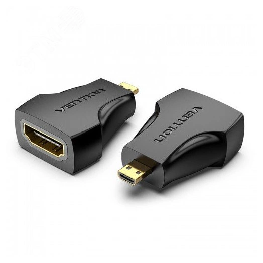 Адаптер переходник HDMI 19F на micro HDMI 19M, контакты позолоченные