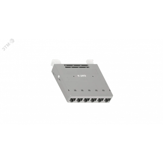 Модуль кассетный для панели CJ, 1 сл, 6 портов, Кат.6, неэкран., серый