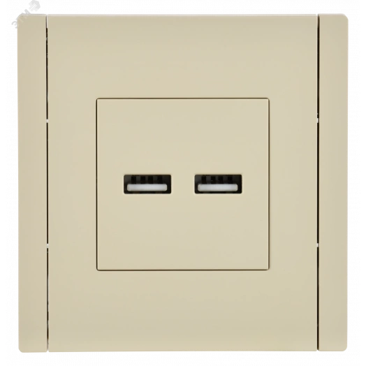 FORTE&PIANO Розетка USB A+A 3,1А FP449 ваниль IEK