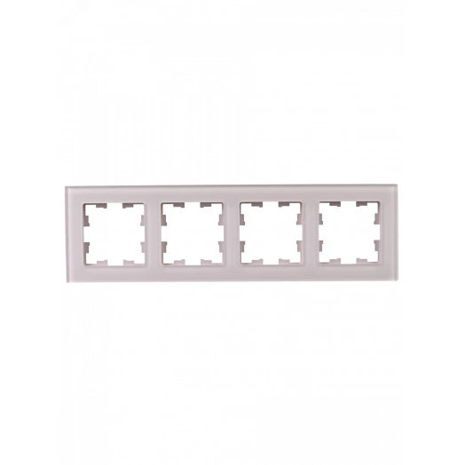 BRITE Рамка 4 поста РУ-4-2-Бр стекло розовый матовый IEK