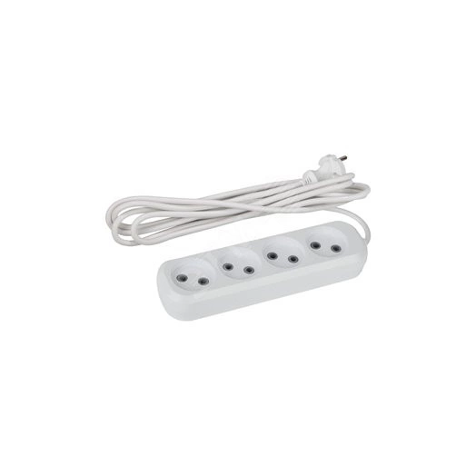 Удлинитель без зазeмл., 2х0.75мм2, ПВС, 4гн, 3м (20/600) UX(6)-4-3m