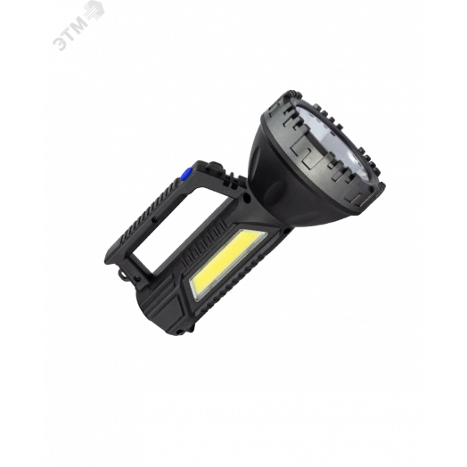 Фонарь прожектор ручной аккум/3Вт+3ВтCOB/Li-ion18650 1200mAh/ABSпл/индикатор/USBшн