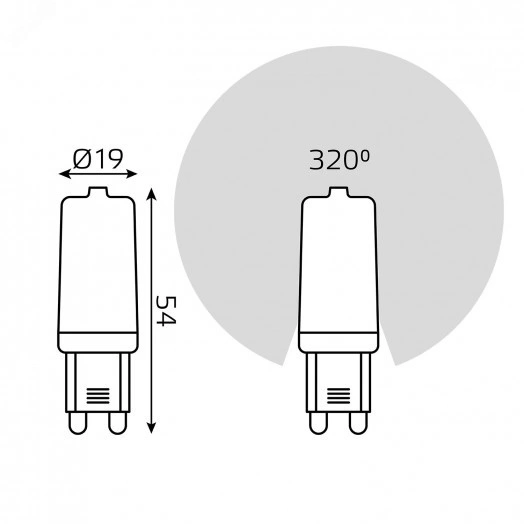 Лампа светодиодная LED 5 Вт 520 лм 4100К AC185-265В G9 капсула нейтральный керамическая Black Gauss