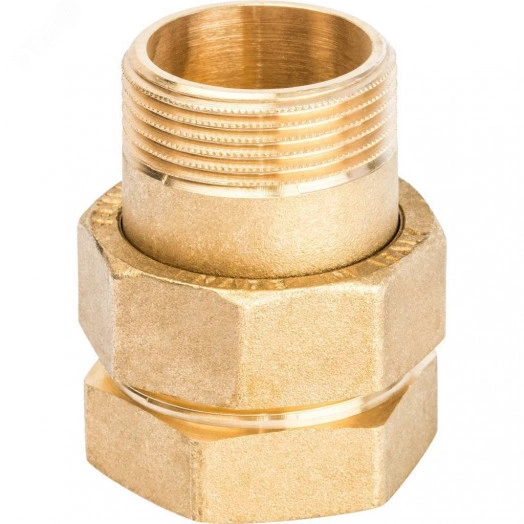 Разъемное соединение 'американка' ВН, уплотнение под гайкой по плоскости 1' 1/4