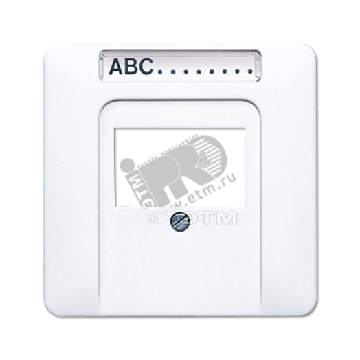 Крышка для ТАЕ розетки с полем для надписи  белая