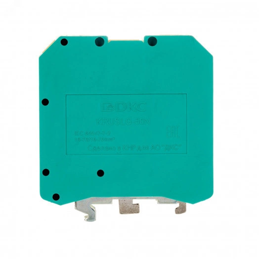 Клемма заземления, винтовой зажим, 2 точки подключения, 50 кв.мм